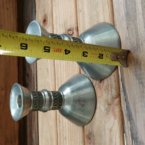 Vtg Pewter Norway taper candle holder (set) - Picture 6 of 9